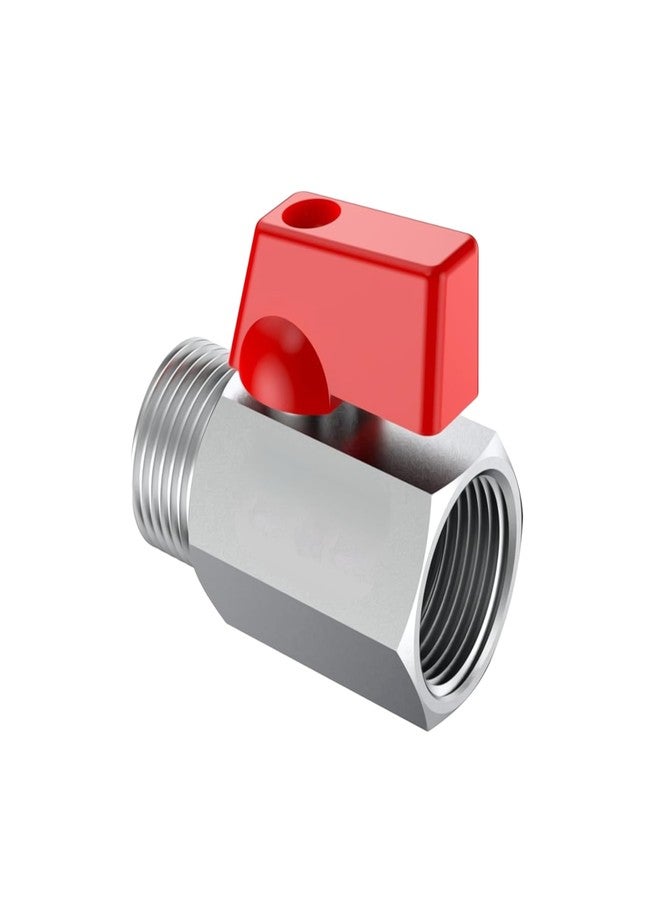 Aitchcy Forged Brass Mini Ball Valve 1/2" (BSP) Male & Female Ends | Shut Off Switch 1/2 Inch (BSP) Npt Male-Female Thread For Water Treatment | Plumbing Solutions | Irrigation | Industrial (1Pc) - Image 1